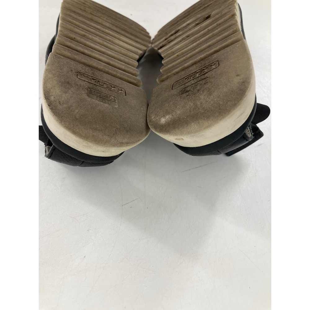 The FLEXX Slingback Sandals Womens 9 Black Good Leather Platform Elastic Strap - Picture 7 of 9